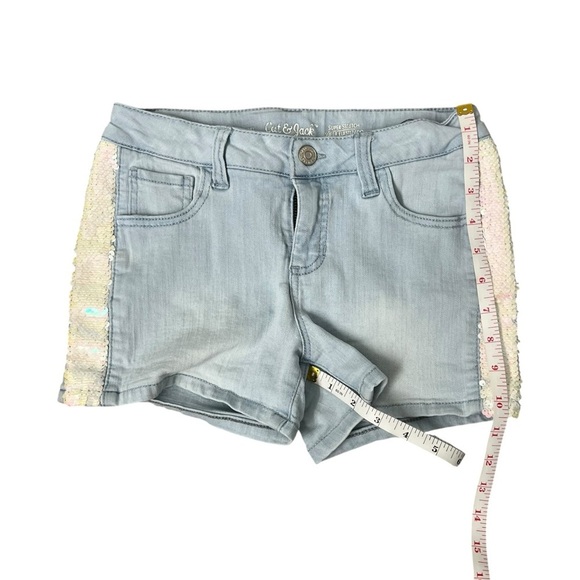 Cat & Jack Denim Shorts with Sequin Trim - Picture 7 of 9
